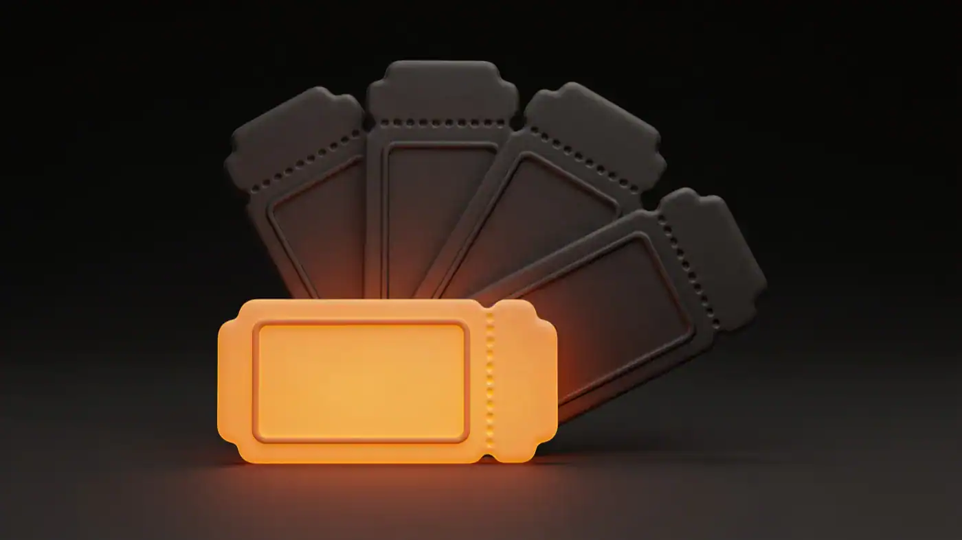 One glowing orange ticket in front of four identical dark copies, showing a single Angi lead sold to several contractors at once